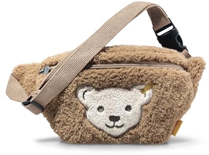 Steiff pluche heuptas teddybeer met squeaker bruin - kindertas 20 cm.