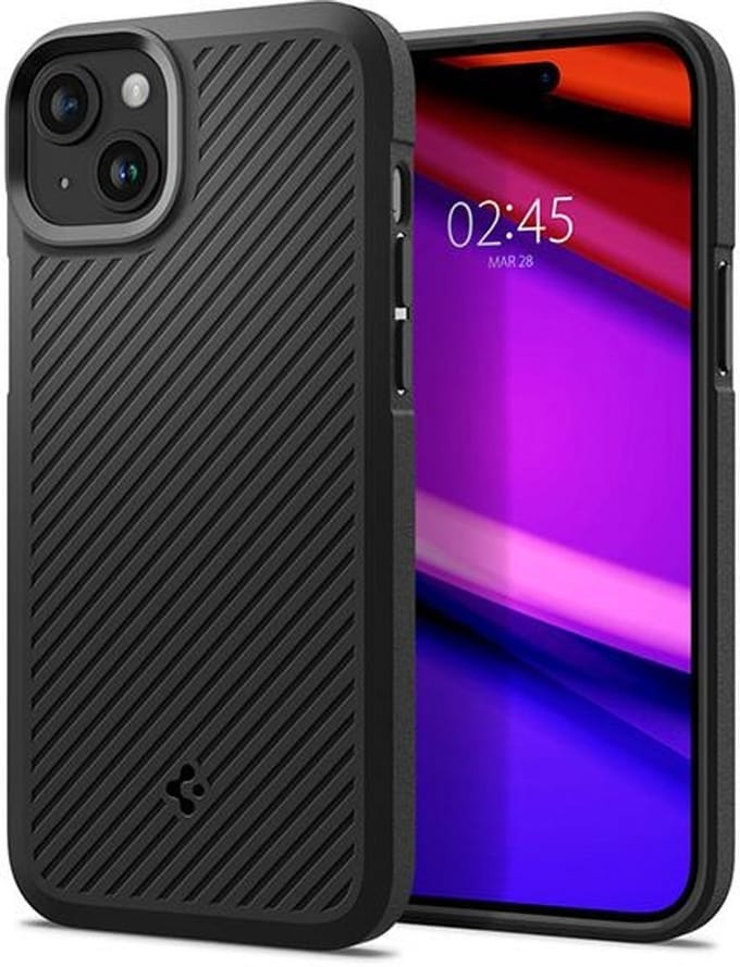 Spigen Core Armor Hoesje Geschikt voor Apple iPhone 15 Plus Back Cover Zwart