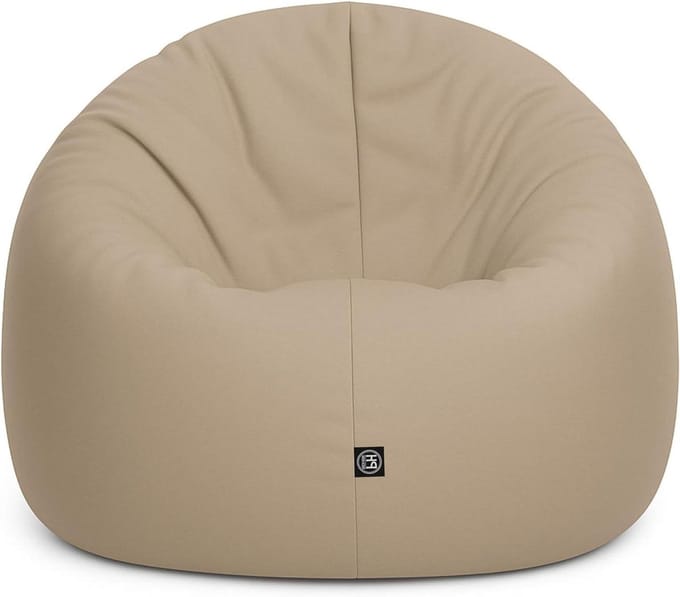 Zitzak Ligkussen - Zitkussen - Ontspannen Binnen Buiten - 2-in-1 Ontwerp - 145 cm Diameter - Beige