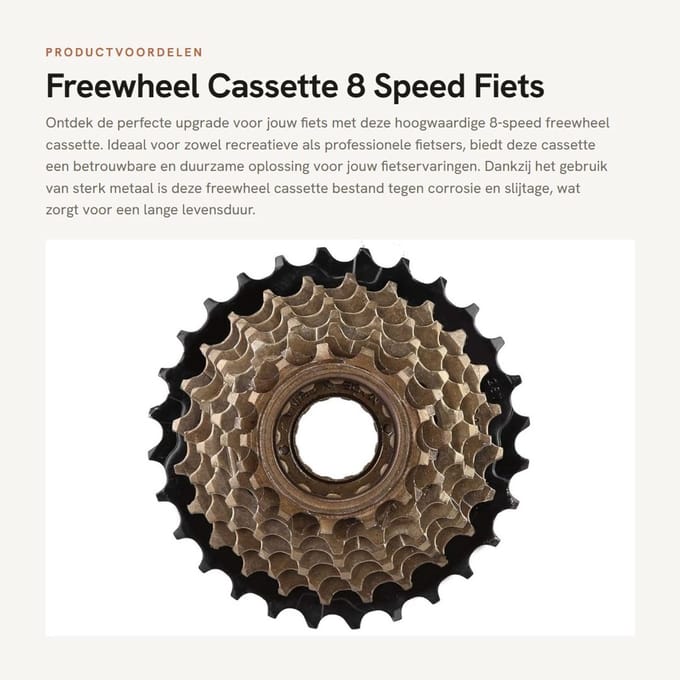 Freewheel Cassette, 8 Speed Bicycle Freewheel Cassette Sprocket Bicycle Freewheel Replacement
