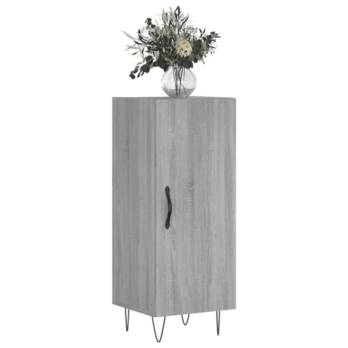 vidaXL - Dressoir - 34,5x34x90 - cm - bewerkt - hout - grijs - sonoma - eikenkleurig