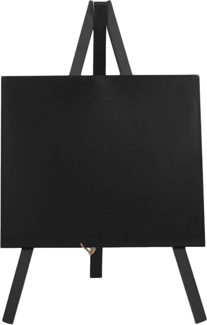 Securit® 1X Mini-schilderijtafel met krijtbord in zwart