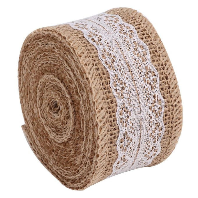 2 Rollen 5m Mooi Linnen Kant Rol Lint Huis Kerst Bruiloft DIY Accessoires Type 2
