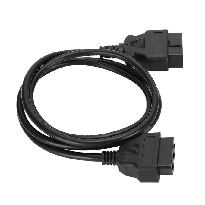 1,5m 4,9ft OBD2 16-pins Man naar Vrouw Verlengsnoer Diagnostische Adapter Connector black