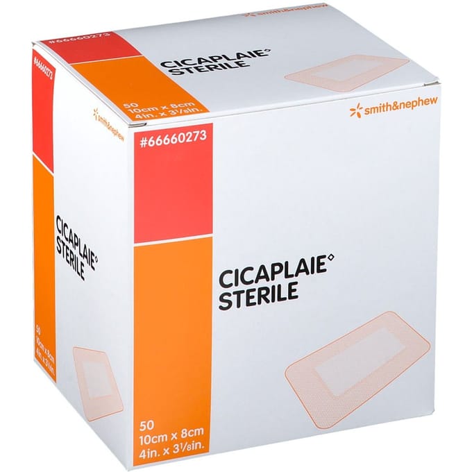 Cicaplaie Verband Steriel 10cm x 8cm 50 Pleister