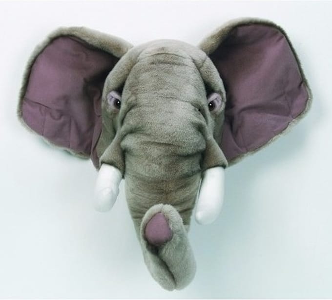 Wild & Soft dierenkop olifant