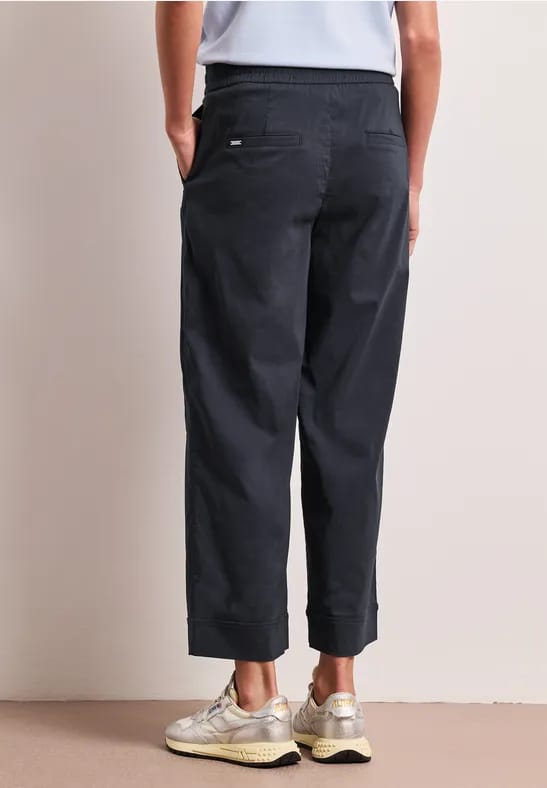 Casual broek met omslag