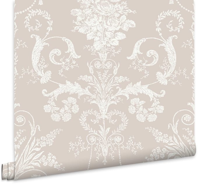 Laura Ashley Josette Behang - Bloemen - 10mx52cm - Grijs