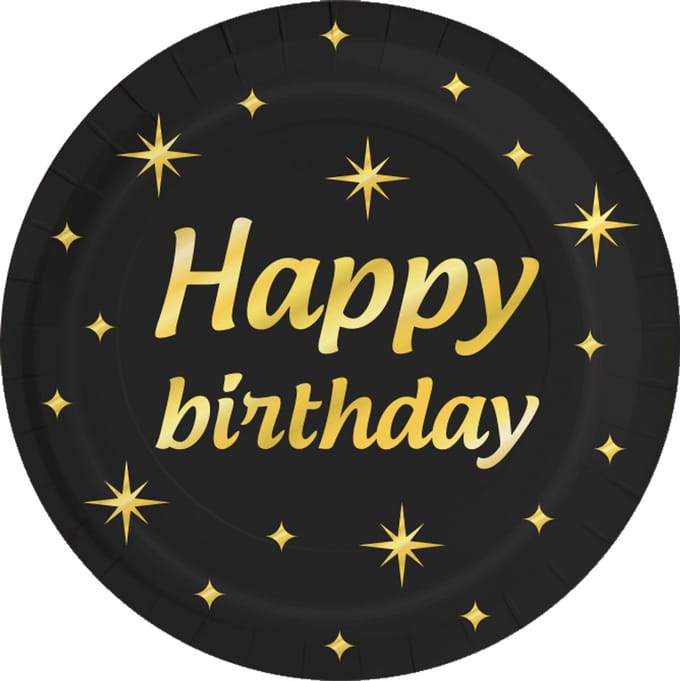 Classy party plates - Happy birthday