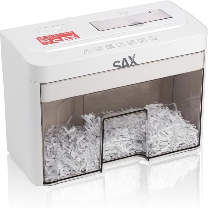 Omgoods - Sax Bruno Shredder - 3 x 18 mm Snijcapaciteit - Ideaal voor Kantoor en Thuis