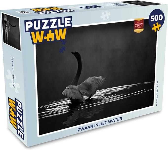 Puzzel Zwaan in het water - Legpuzzel - Puzzel 500 stukjes