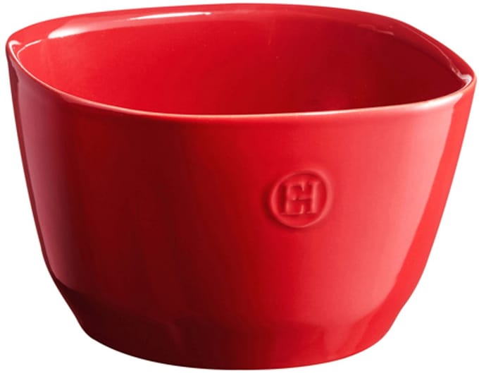 Emile Henry Serveerschaal / Saladeschaal Diep - 190 x 190 x 120 mm - Rood