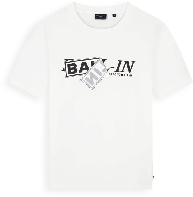 Ballin Amsterdam - Heren Regular fit T-shirts Crewneck SS - Off White - Maat S