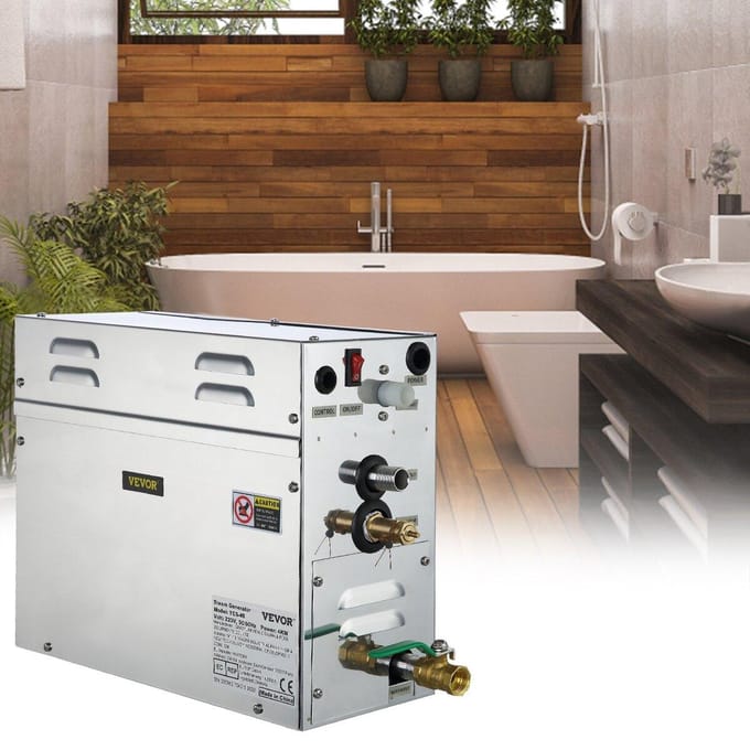 Générateur de Vapeur 9KW Générateur de Vapeur pour Salle SPA Affichage Numérique Générateur de Vapeur 35 ℃-55 ℃ Générateur de Vapeur Sauna pour Maison Générateur de Vapeur Commercial