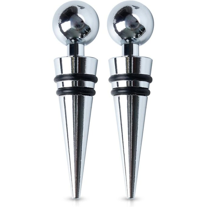 Bouchon de vin en acier 9 cm 2 pièces.