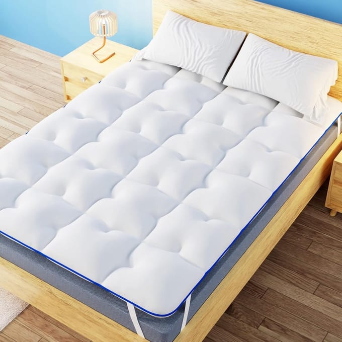 CASABEL Diamond Matras Topper 140 x 190 cm van microvezel - Optimaal Comfort