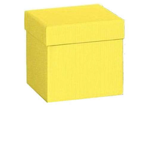 Stewo geschenkdoosje, formaat 13,5 x 13,5 x 12,5 cm., kleur geel