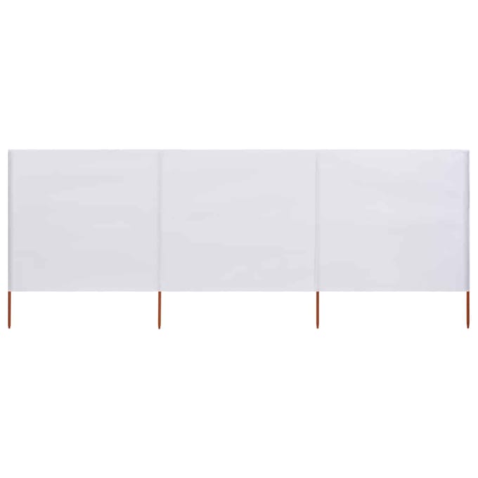 vidaXL - Windscherm - 3-panelen - 400x80 - cm - stof - zandwit