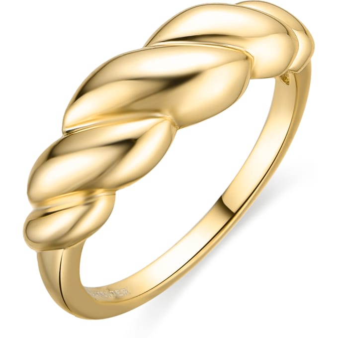 Luxenter Ring van 925 sterlingzilver met 18-karaats goud afwerking - Gilsi