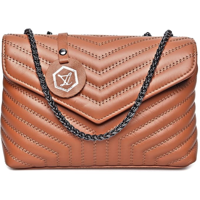 Luisa Vannini Brown Rundleer Tas