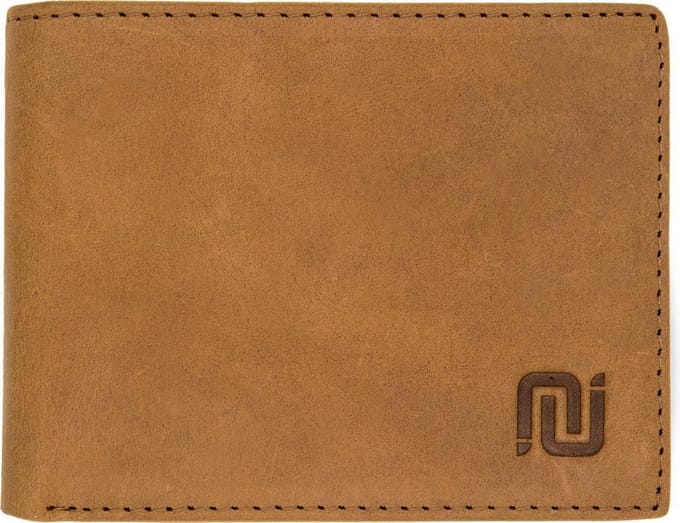 NEGOTIA Elite - Leren Portemonnee Heren - Pasjeshouder Mannen - 100% Luxe Top-Grain Leer - Bruin