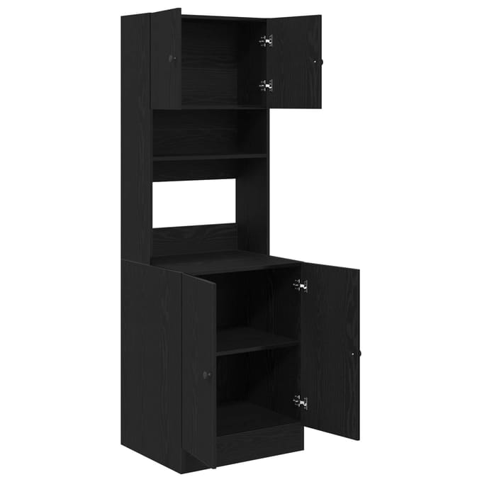 vidaXL - Keukenbuffet - Zwart - Eiken - 60 - x - 50 - x - 180 - cm