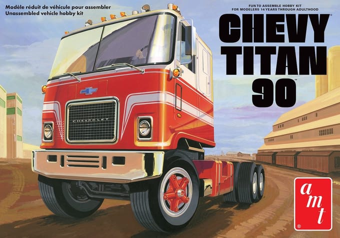 AMT Modelbouwpakket Militaire voertuigen - 1417 Chevy Titan 90 - Truck Plastic - 1:25 - Modelbouw