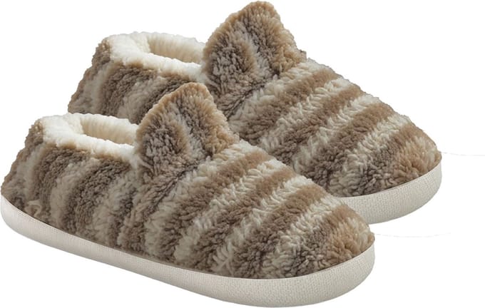 Latona Blanket® Sloffen dames - Pantoffels dames - Teddy mid - Bruin - Maat 39/40