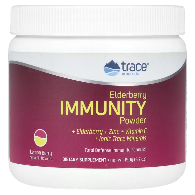 Trace, Poudre Immunité Sureau, Citron Baie, 6,7 oz (190 grammes)