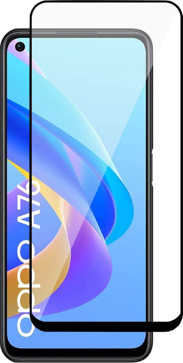 Screenprotector geschikt voor Oppo A76 - Gehard Glas Beschermglas Tempered Glass Volledig Dekkende Screen Protector
