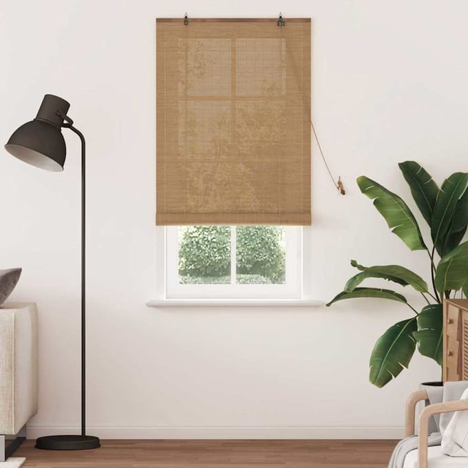 vidaXL - Rolgordijn - Bruin - 80 - x - 220 - cm - Bamboe
