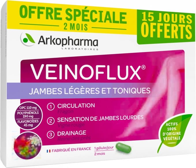Arkopharma Veinoflux Licht en Tonisch Benen 60 Capsules