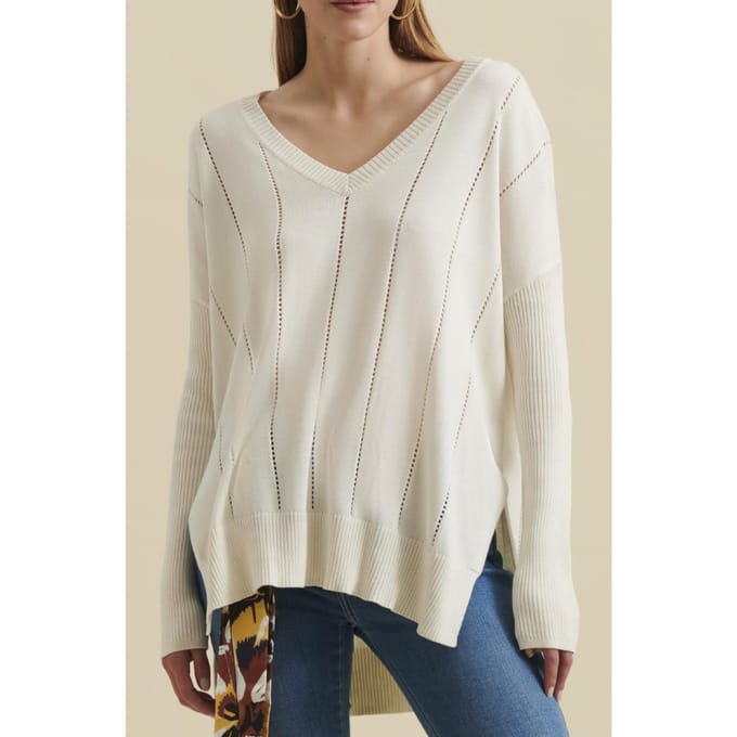 Anne Fontaine Imanol Moon White Taglia: S | Maglioni a maglia Outlet | Donna | Bianco