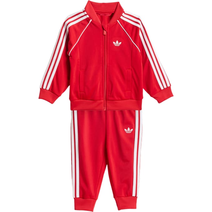 Adidas Sst Tracksuit Trainingspakken Baby - Rood - Maat 63 - 68 CM - Poly Mesh