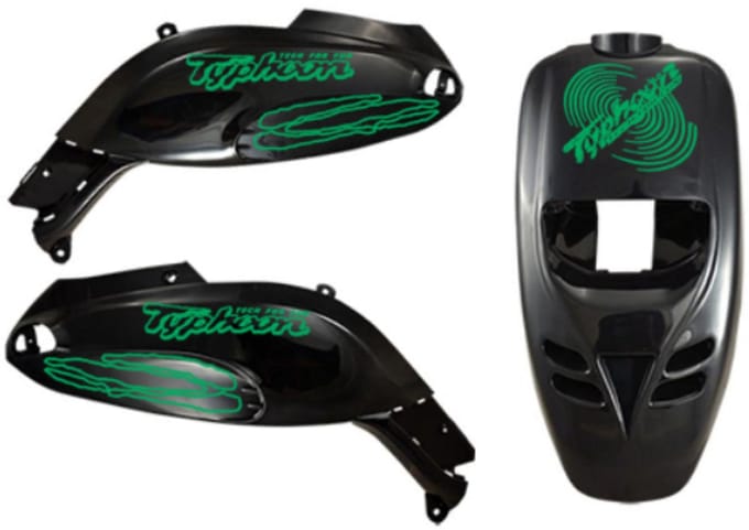 Piaggio Typhoon Stickerset - Cyclone - Groen