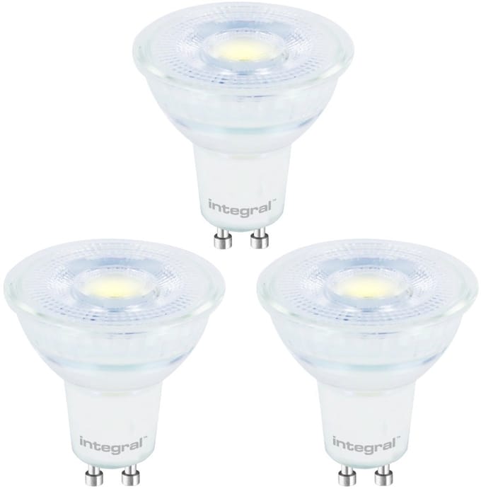 3 Pack - Integral GU10 LED Spot - 4.7W - 4000K Neutraal Wit - Non Dimmable