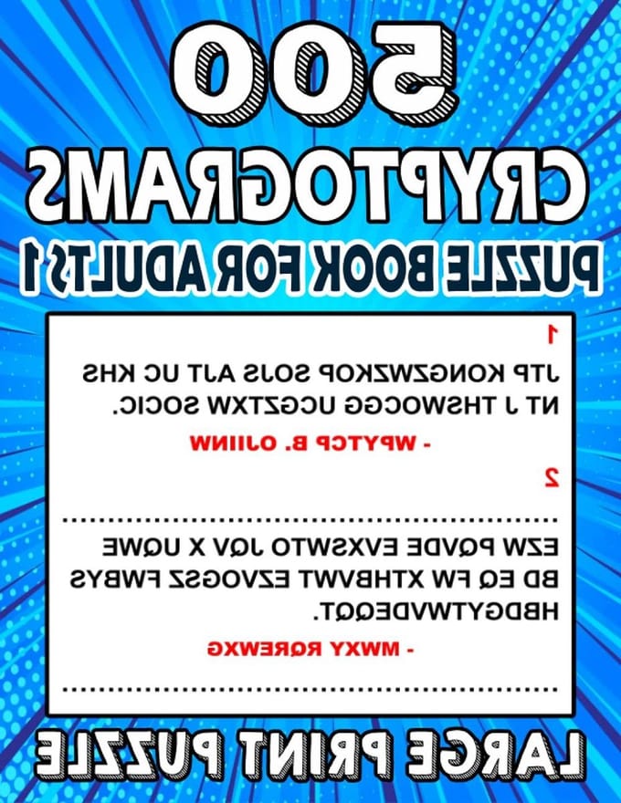 Cryptogram Puzzelboek - Cryptoquotes Puzzels - Geest Trainen - Grote Letters - 8.5 x 11 Inch - Niet Gespecificeerd