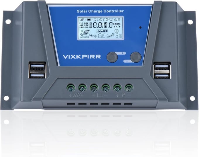 20A PWM Solar Laadregelaar met LCD en Temperatuursensor voor 12V-48V Batterijen