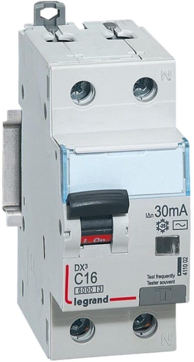 Aardlekschakelaar 16A - Veiligheidsschakelaar - Elektrische Beveiliging - Type AC 30mA - 2 Modules