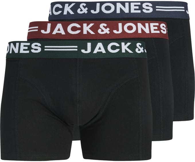 Jack & Jones Onderbroek Sense Trunks 3-pack Noos 12081832 Black/black - Black Mannen Maat - L