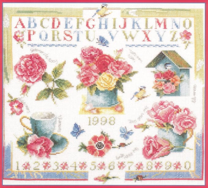 borduurpakket 90115 marjolein bastin, rozen, a.b.c. (final edition)