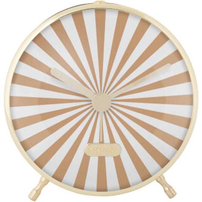Karlsson - Wekker Candy Swirl - Soft brown & white