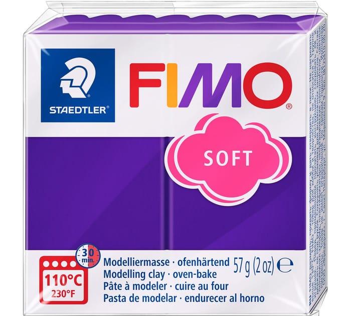 FIMO soft ovenhardende boetseerklei standaard blokje 57 g - pruim