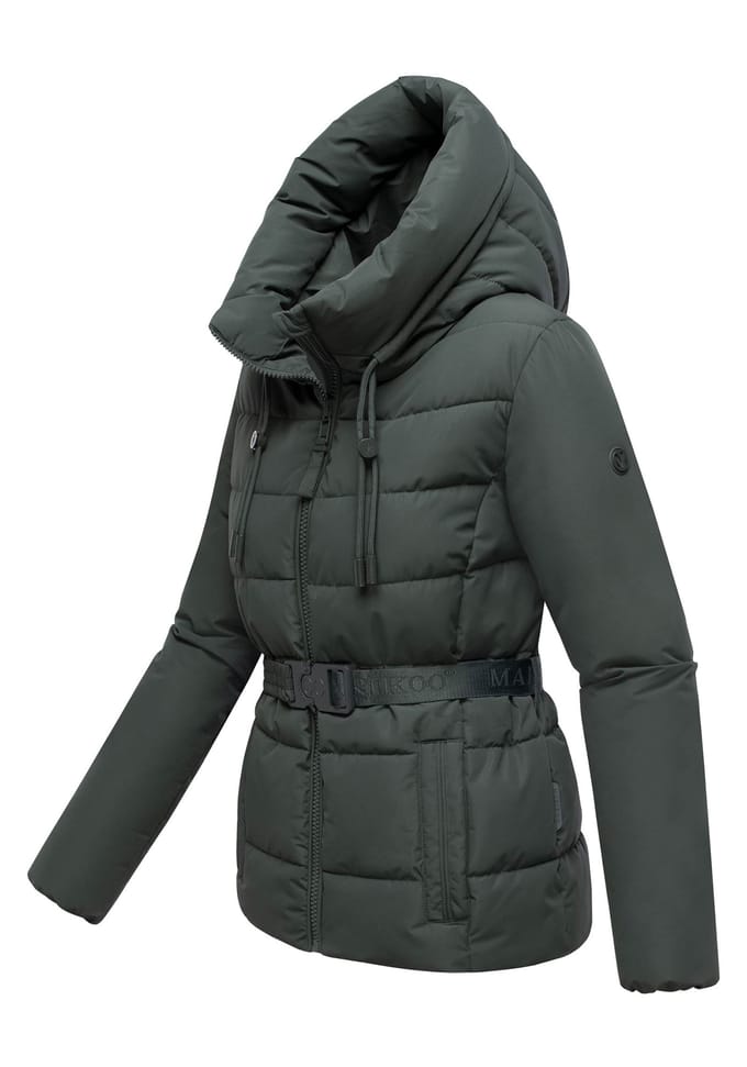 Marikoo dames winterjas Himee met tailleceintuur & magneetzakken