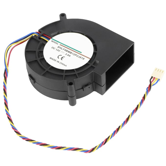 12V 3.8A 190CFM Centrifugaalventilator Dubbel Kogelgelagerde Luchtblazer Ventilator BBQ Accessoire black