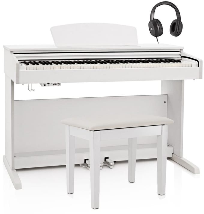 DP-10X digitale piano van Gear4music, krukpakket, wit