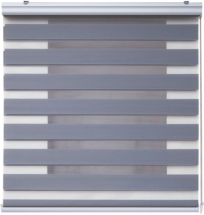 Storesdeco - Premium Duo rolgrodijn met aluminium afwerking Grijs, 80x250 cm