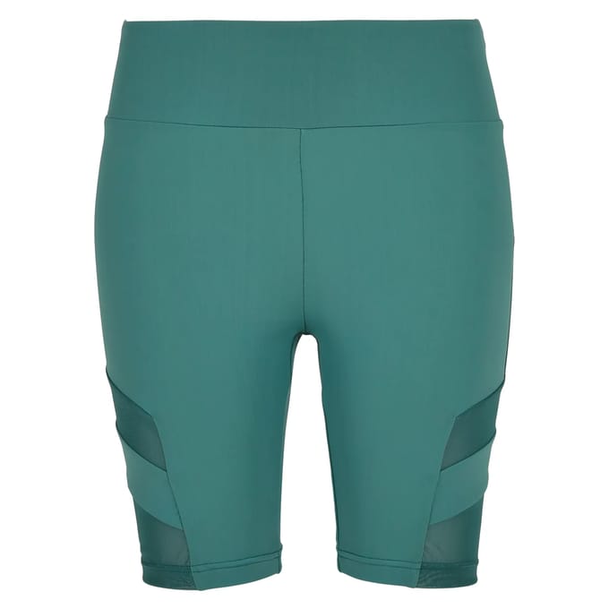 Urban Classics - High Waist Tech Mesh Korte cycle broek - 3XL - Groen