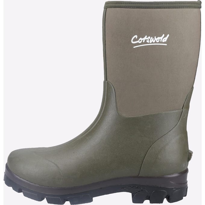 Cotswold Kensington Leren Groene Regenlaarzen