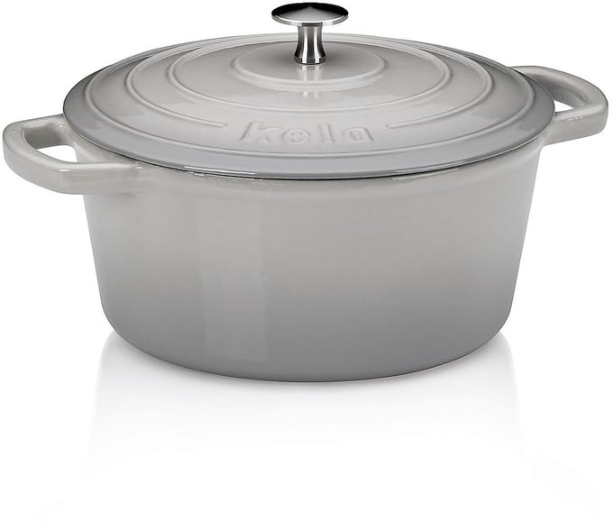 Braadpan, Gietijzer, Rond, Grijs, 24 cm - Kela | Calido